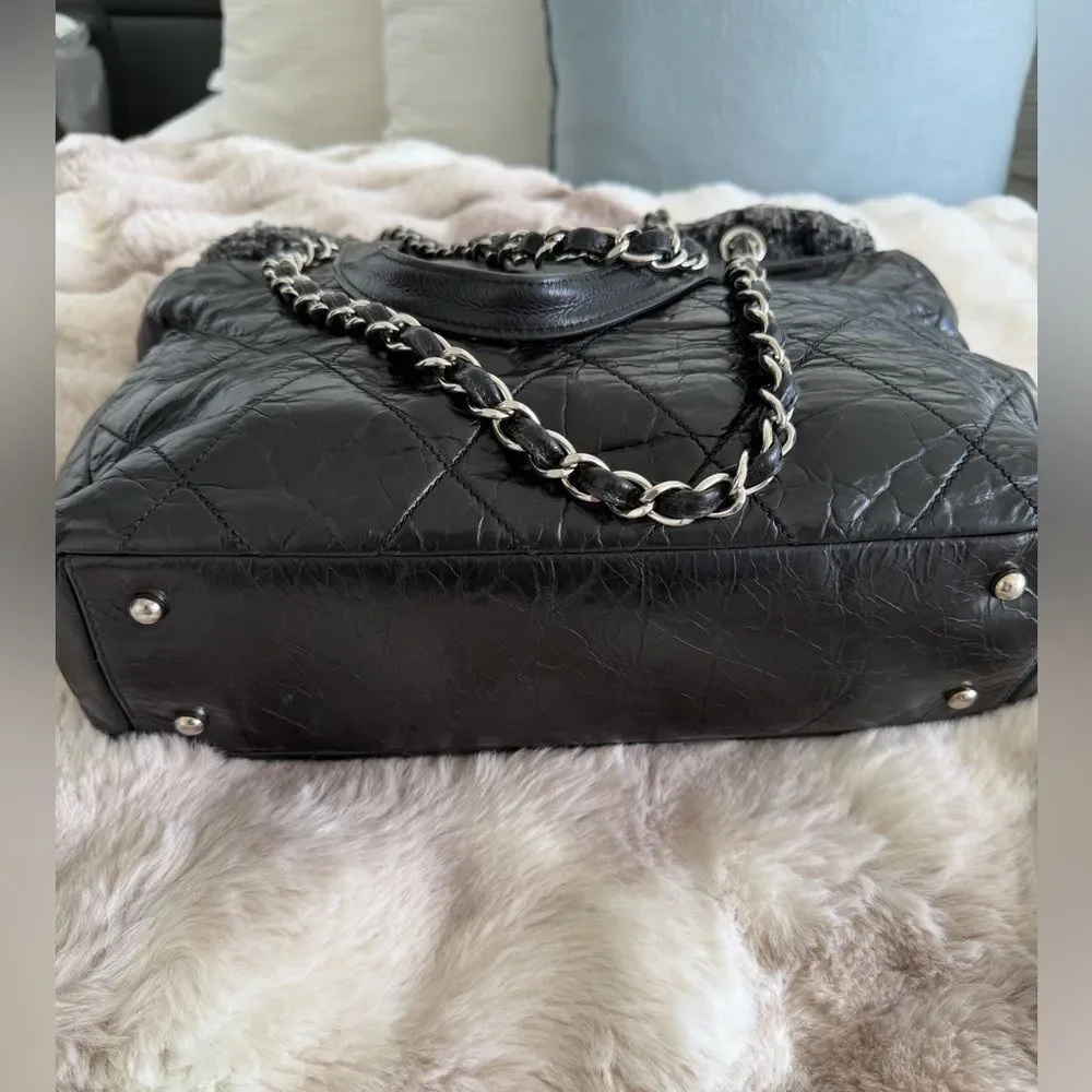CHANEL black glazed
