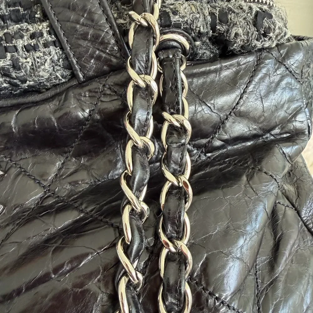 CHANEL black glazed