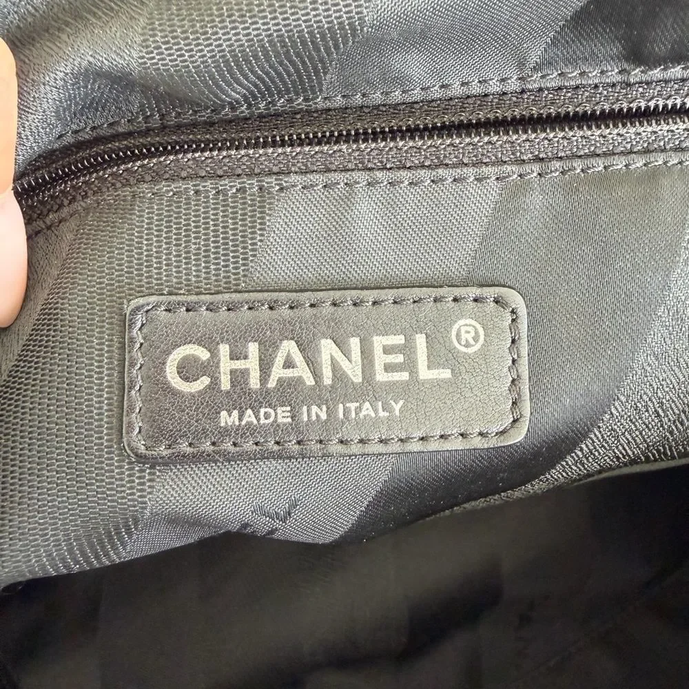 CHANEL black glazed
