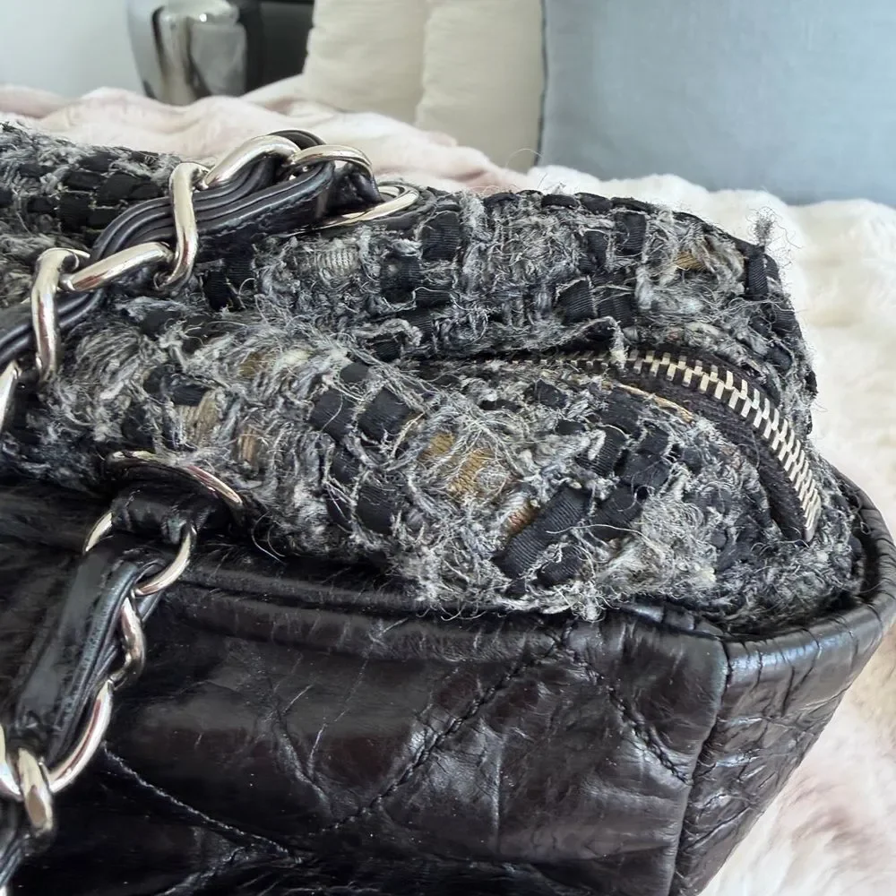 CHANEL black glazed