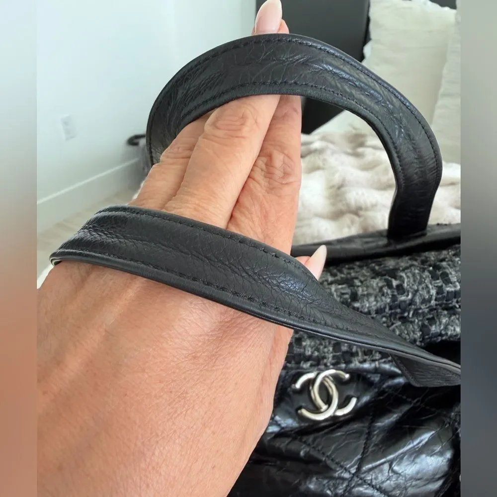 CHANEL black glazed