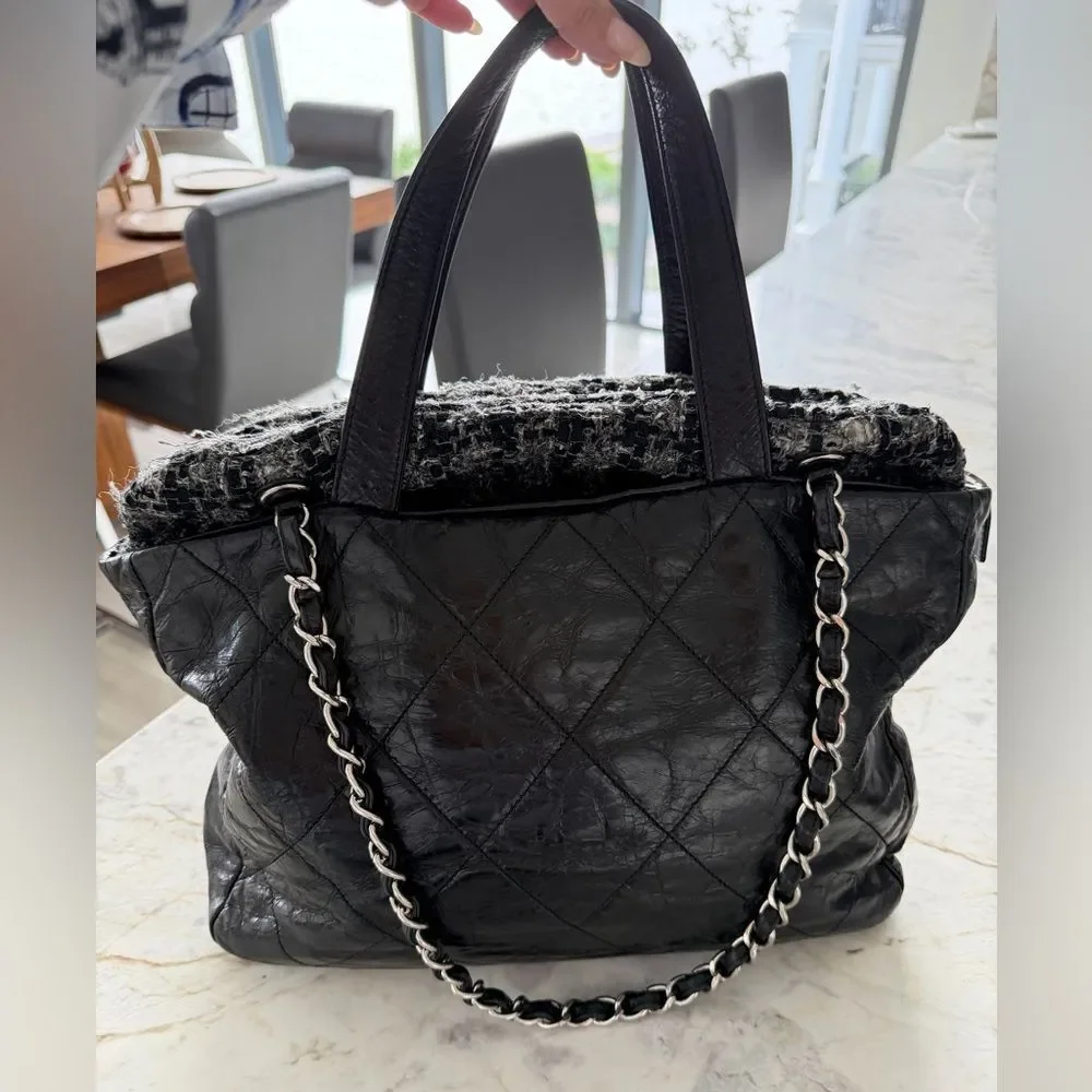 CHANEL black glazed