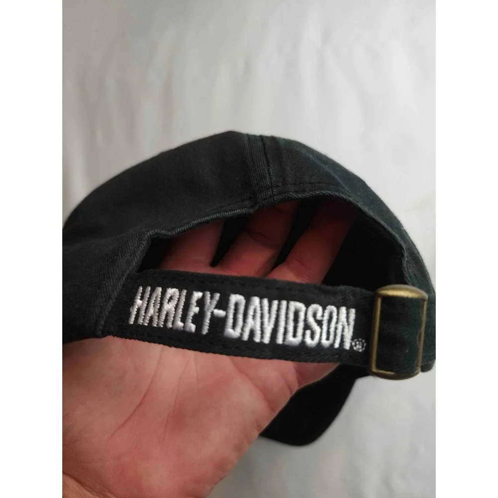 Harley-Davidson Golf Hat Unisex Size OS Black Woven Cap Embroidered Motorcycle