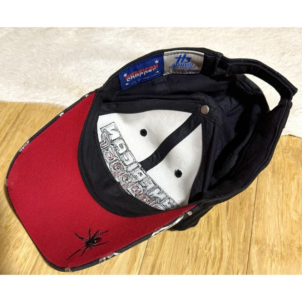 American Chopper‎ Baseball Hat Cap Black Widow Adjustable Strap 2003