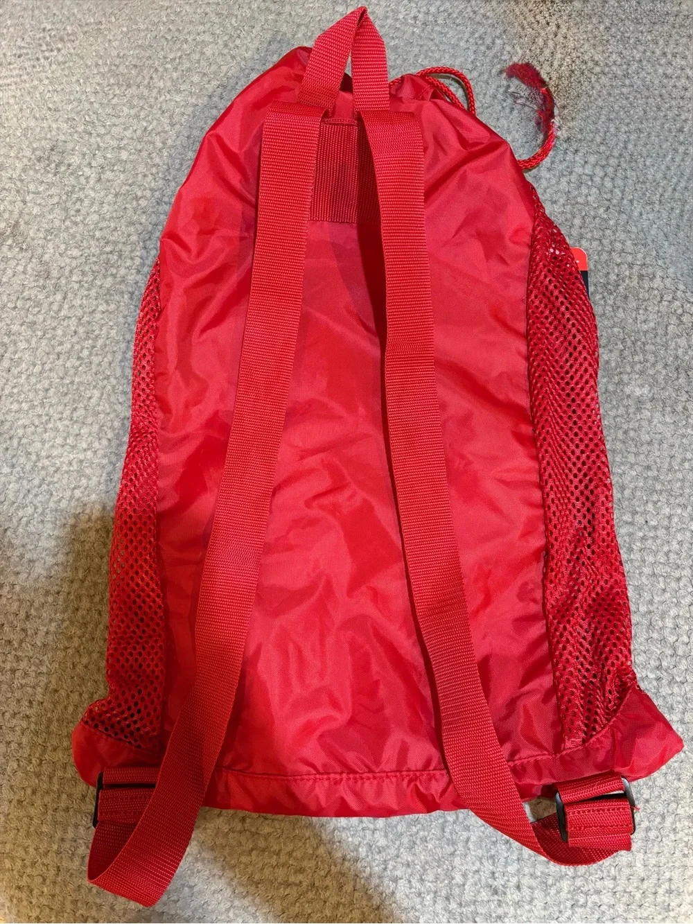 Speedo Red Mesh Drawstring Swim Backpack