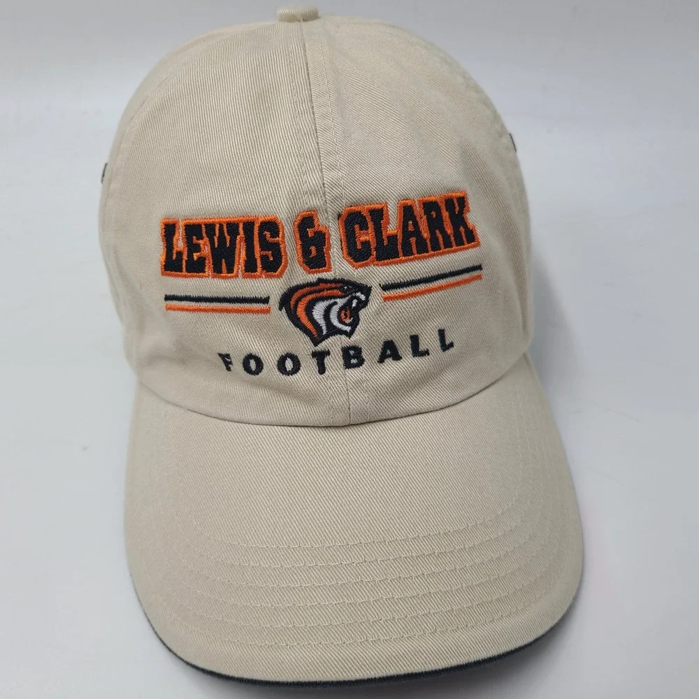 Lewis & Clark Pioneers Hat Strapback Beige NCAA Football College‎ River Otters