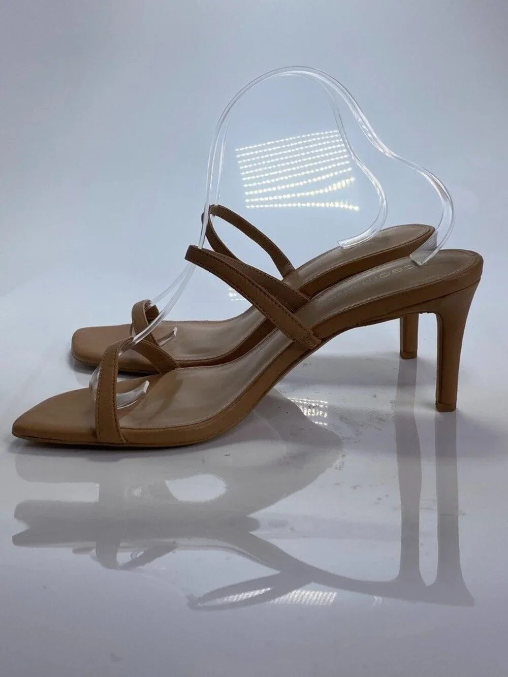 BCBGENERATION Women's Salin Tan Leather Double Strap Sandals Sz 10