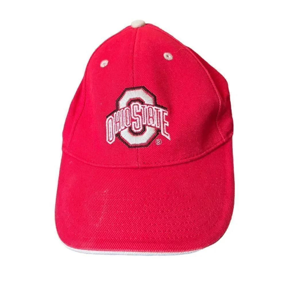 Ohio‎ State Buckeyes red hat with embroidered Block O and school name one size