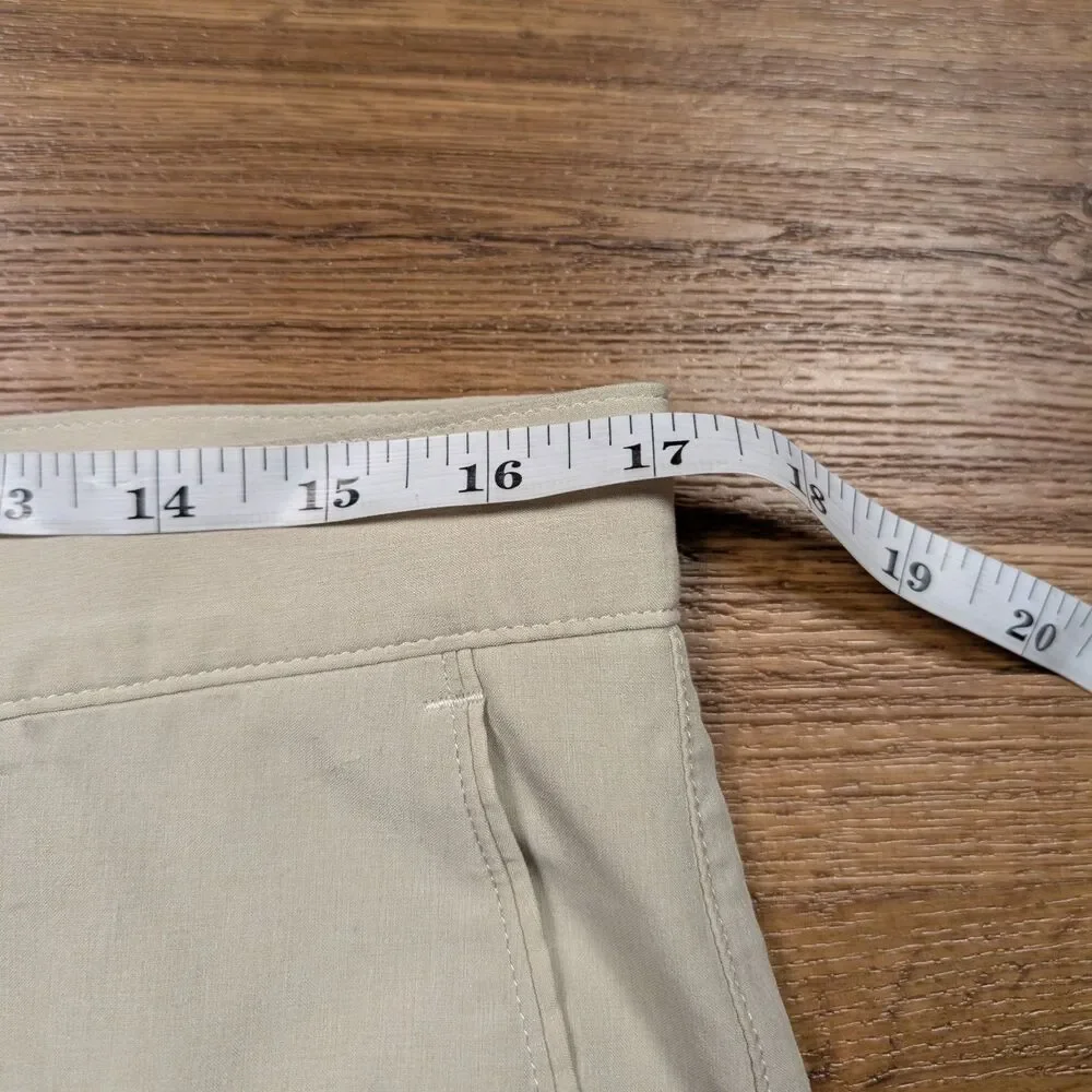 Peter Millar Shackelford Shorts Mens 34 Beige Performance Golf Hybrid Stretch
