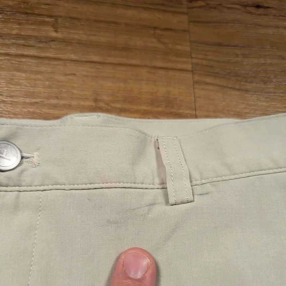 Peter Millar Shackelford Shorts Mens 34 Beige Performance Golf Hybrid Stretch