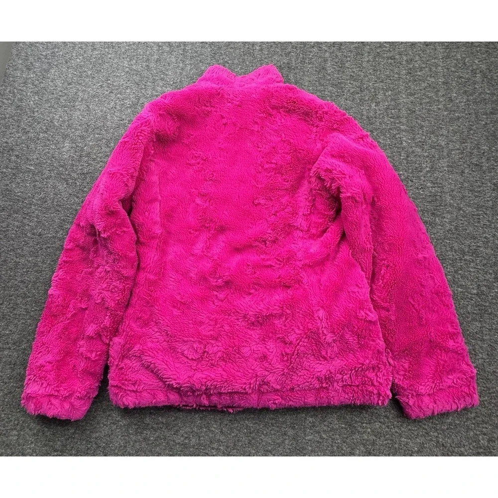 North Face Girls Reversible Pink Purple Jacket Sz‎ L Large 14/16 CN01 TB5M