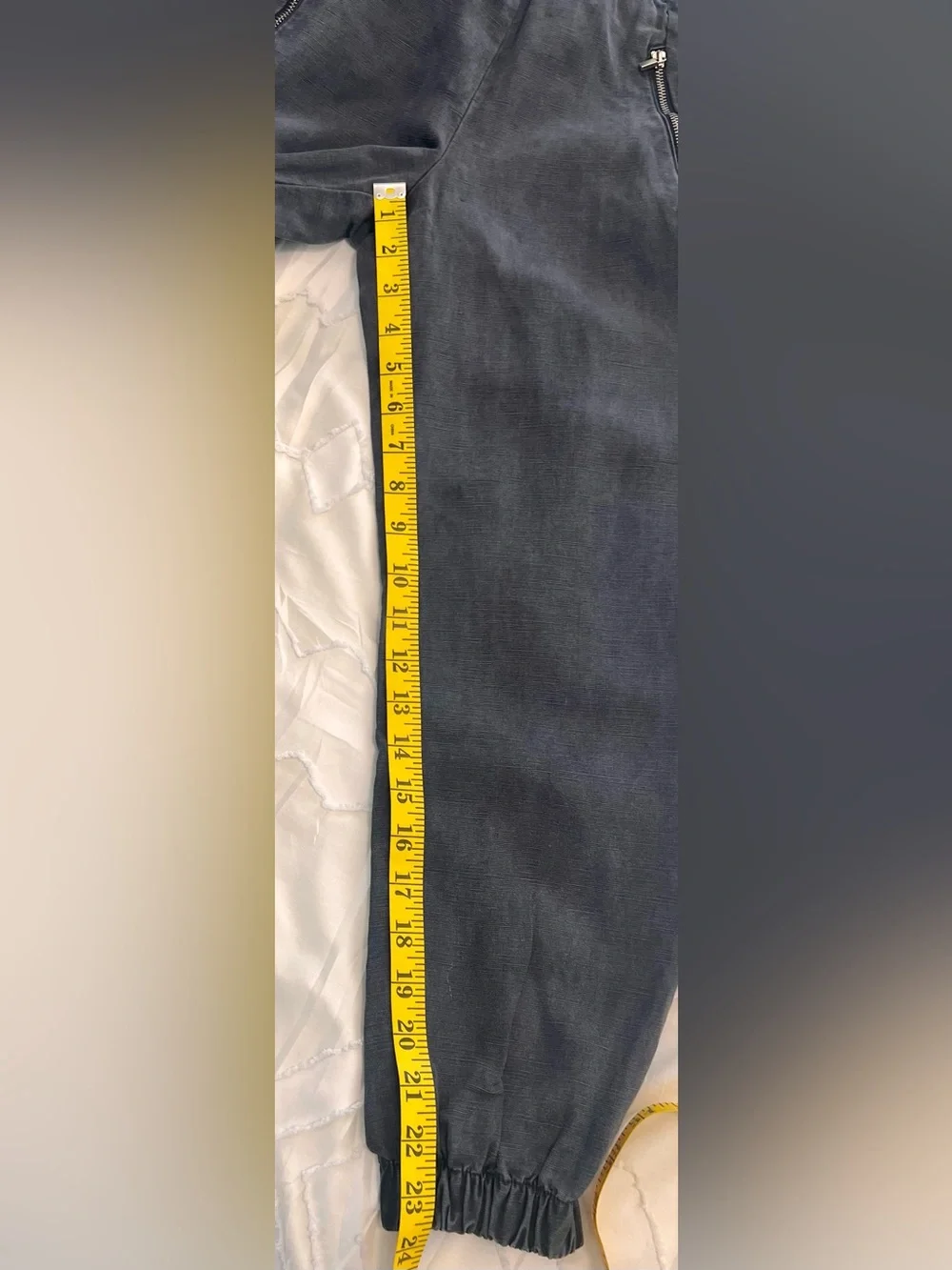 Zara women premium linen Charcoal Jogger Pants XS  chic summer minimalist Luxe