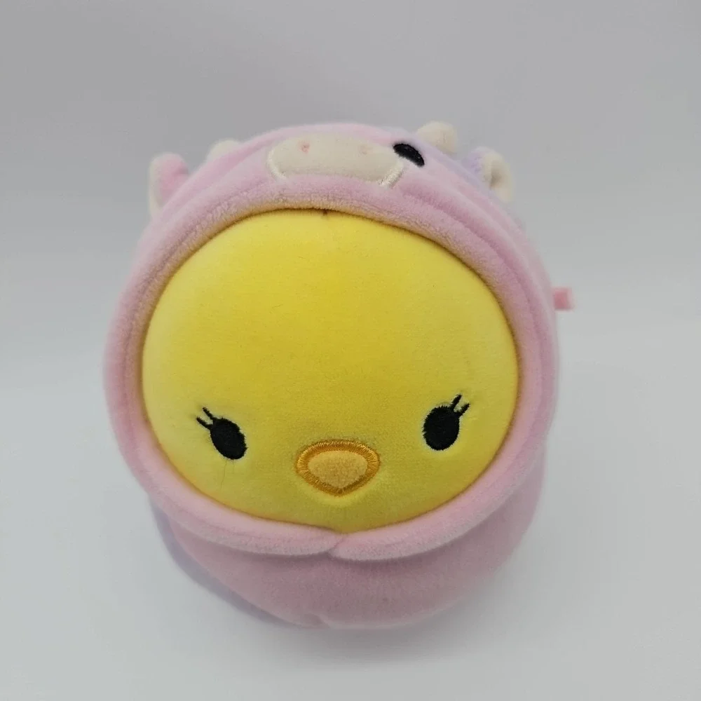 Original Squishmallows Aimee The Chick in Cow Hoodie Cute Plush