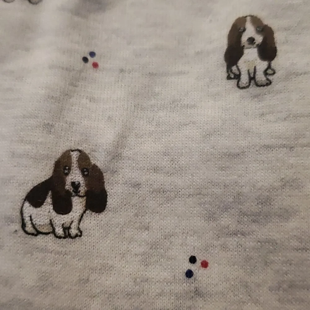 𝅺Janie and Jack Baby Puppy One‎ Piece Romper Cookies and Cream Puppy Print