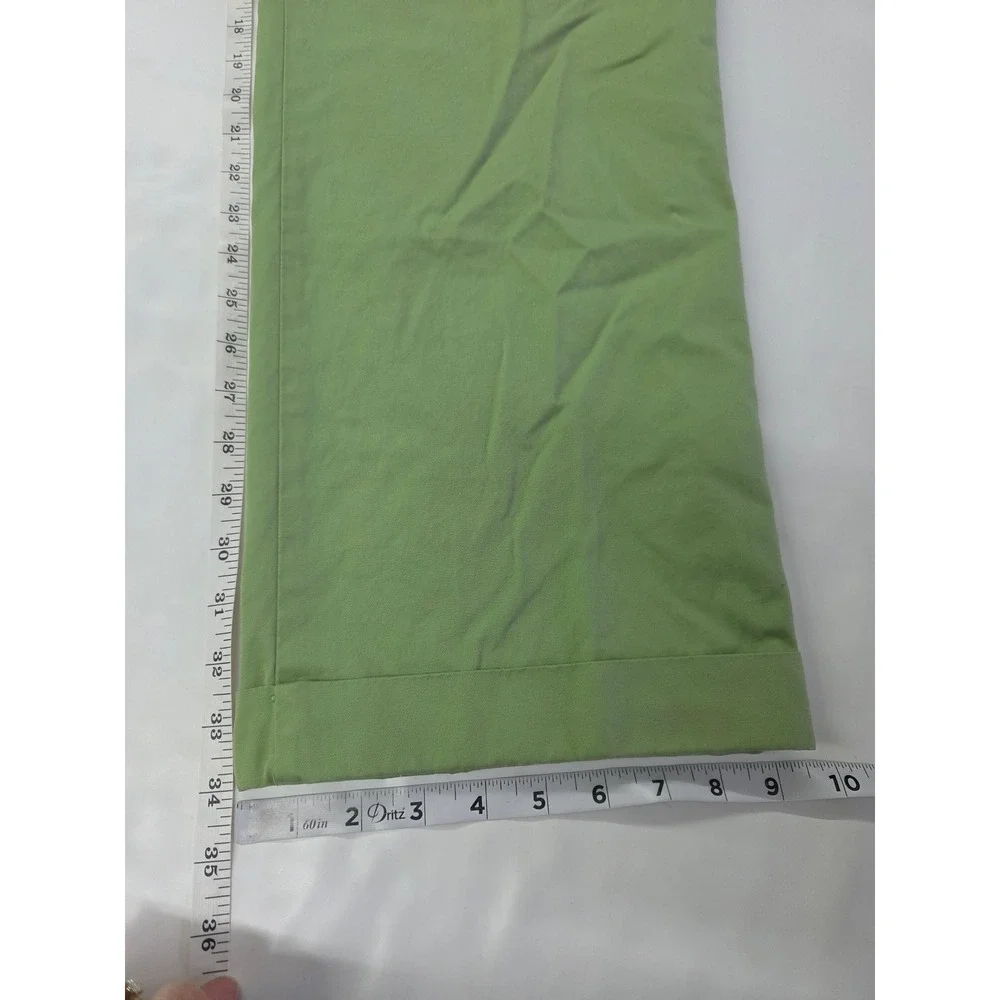 Lands End Mens Green Pleated Chino Pants 42 x 34 Cuffed Cotton Trousers 190311