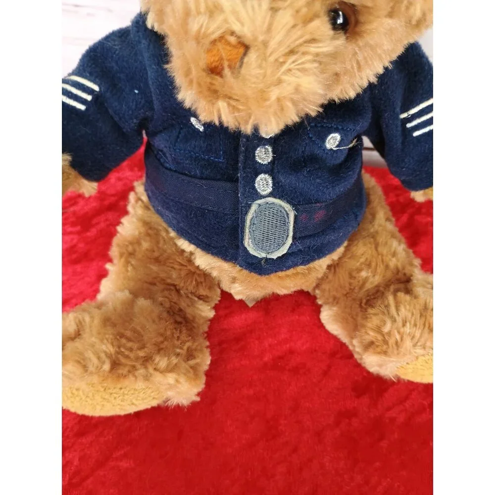 KEEL TOYS‎ English Policeman Teddy Bear Plush Uniform Brown Blue Stuffed 10