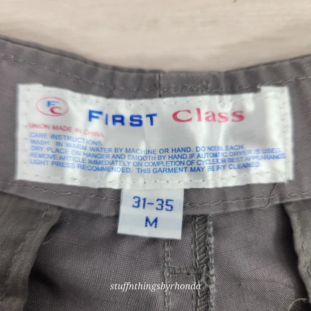 First Class Cargo Pants Adult Mens Size Medium Regular Ripstop Drawstring Bottom