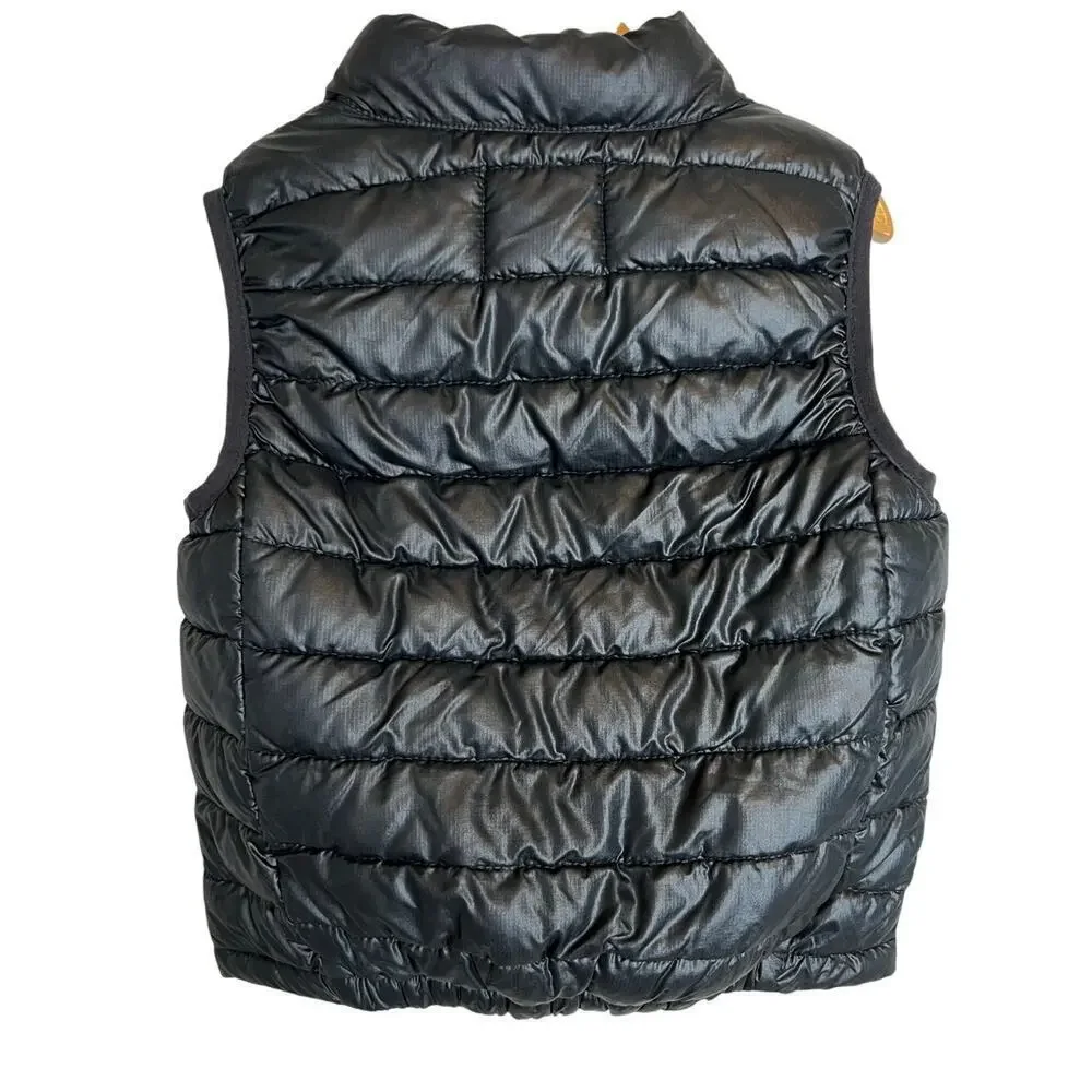 PRIMARY Kids Lightweight Puffer Vest in Black Kids Unisex Size 4-5 year