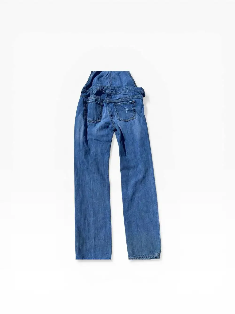 Denim Overalls Kids Medium Wash Blue Good Distressed Straight Leg‎