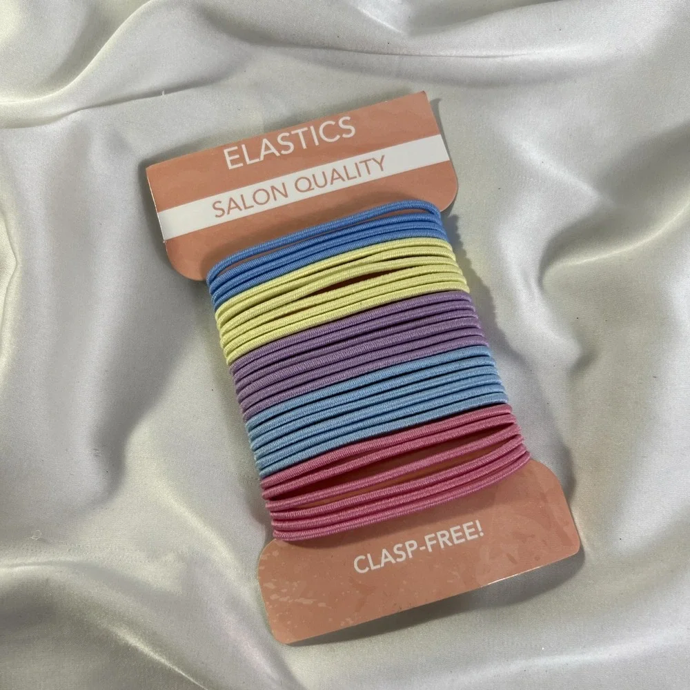 Elastics Salon Quality Clasp-Free Multicolor Ponytail Hair Bands‎ Ties New