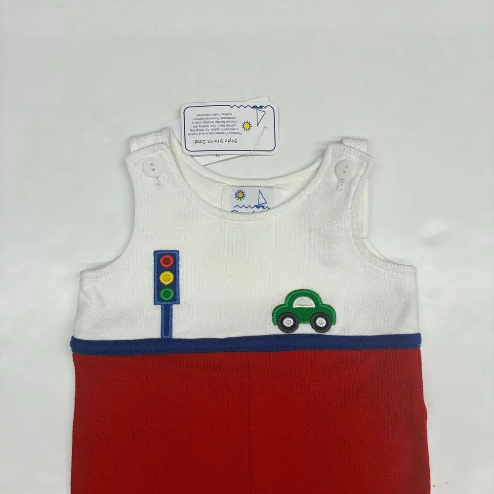 NWT Florence Eiseman 6M Knit Shortall with Car