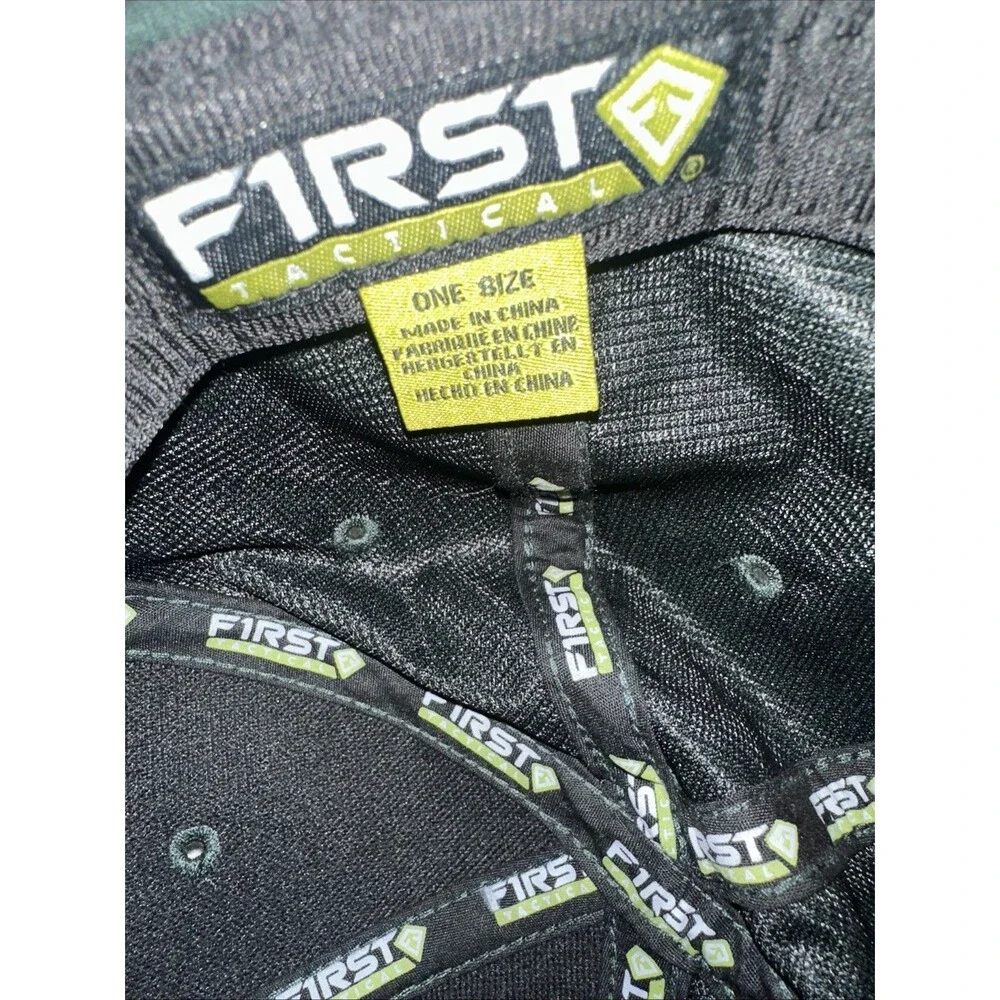 First Tactical Hat Adult Adjustable Strapback Dark Green Logo Baseball Cap