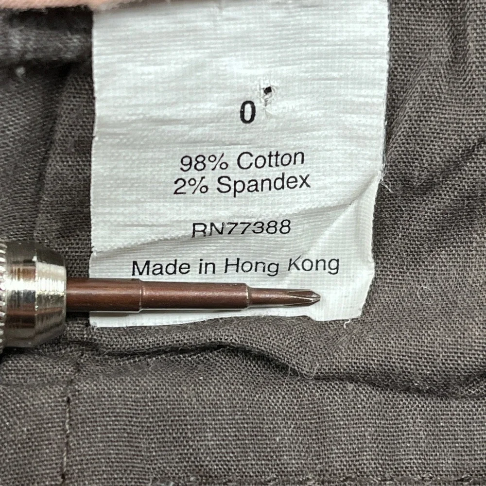 VTG J.Crew Bermuda Shorts Womens 0 Grey Made in Hong‎ Kong Stretch