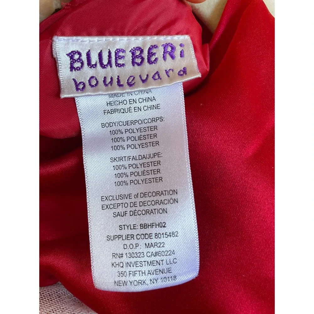 Blueberi Boulevard Coat and Dress Set Sparkly‎ Faux Fur Tulle Size 6 EUC