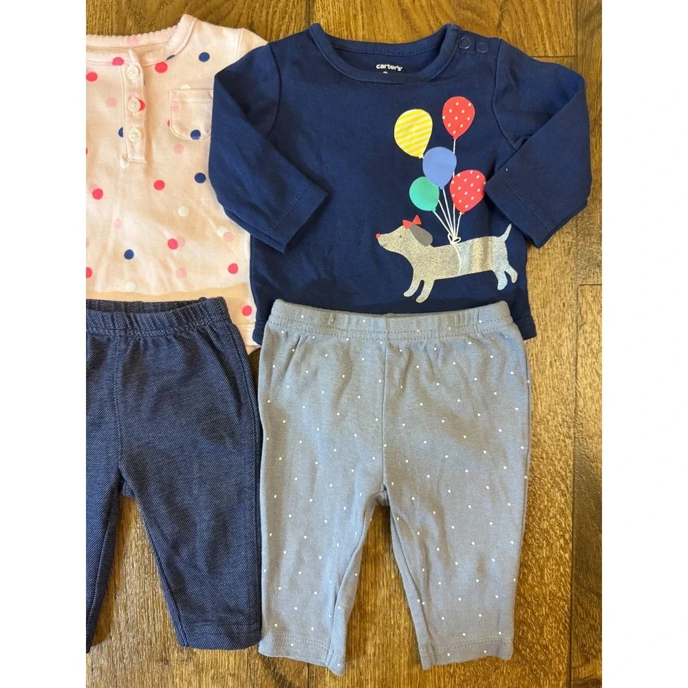 Baby‎ Girl 3 Months Outfits Pants Bodysuits Shirts Long Sleeve Clothes Lot Dog