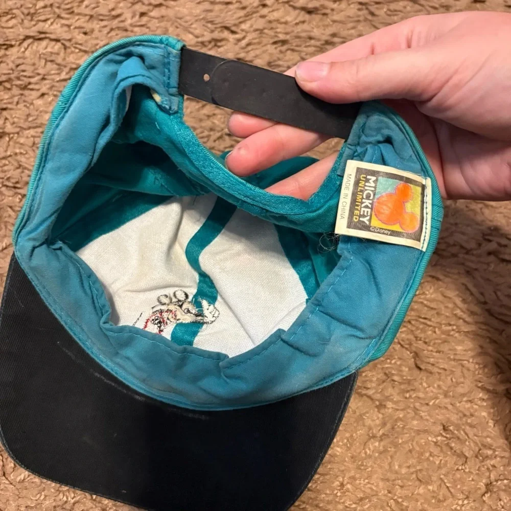 Vintage Mickey Mouse Unlimited SnapBack Colorful Hat 90s Blue Yellow Bold