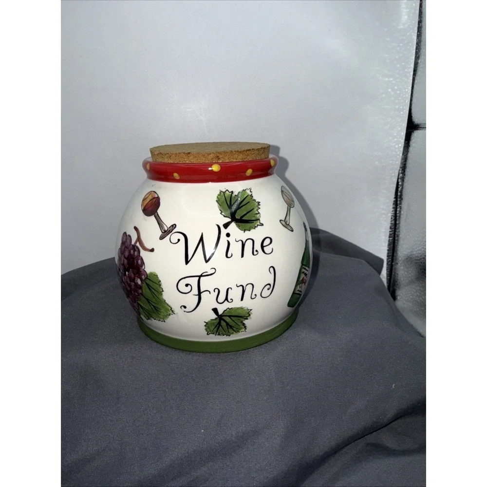 Decorative Nantucket  Home  Porcelain Wine Fund Jar Pre Owned