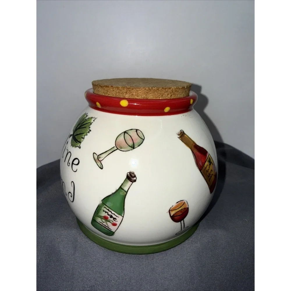Decorative Nantucket  Home  Porcelain Wine Fund Jar Pre Owned