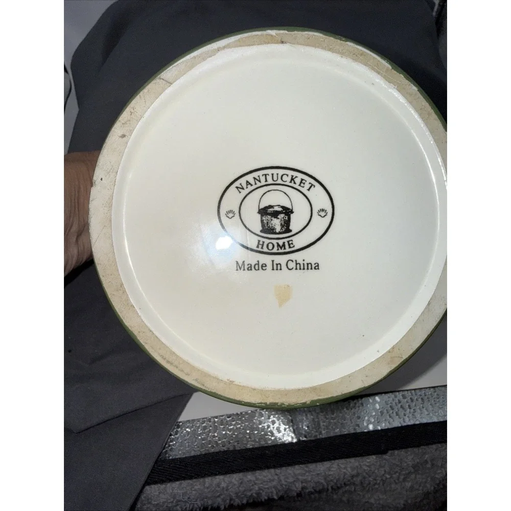 Decorative Nantucket  Home  Porcelain Wine Fund Jar Pre Owned