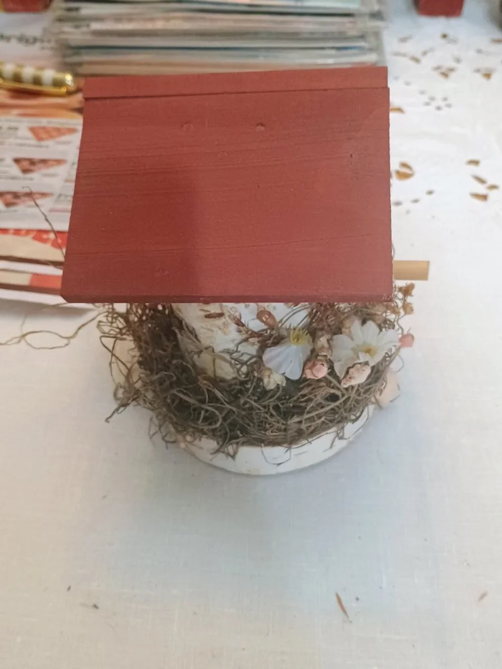 Small decorative handmade birdhouse