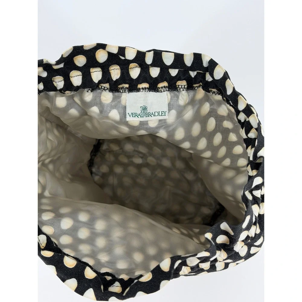 Vera Bradley Vintage Egg Rooster Print Drawstring Bucket Bag Cosmetic Pouch USA