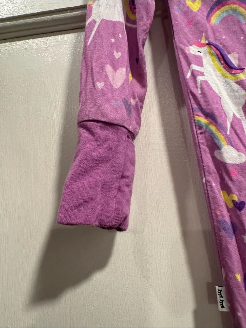 Little Sleepies Siennas Unicorns 3-6M Purple Bamboo Viscose Sleeper Pajamas Cozy