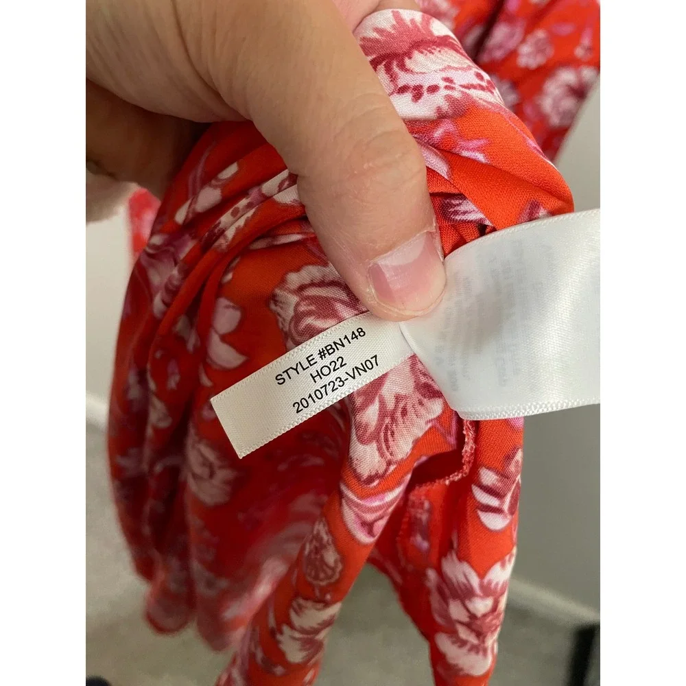 J.Crew Featherweight Satin Midi Dress in Poppy Fields Size 14 Wedding Guezt