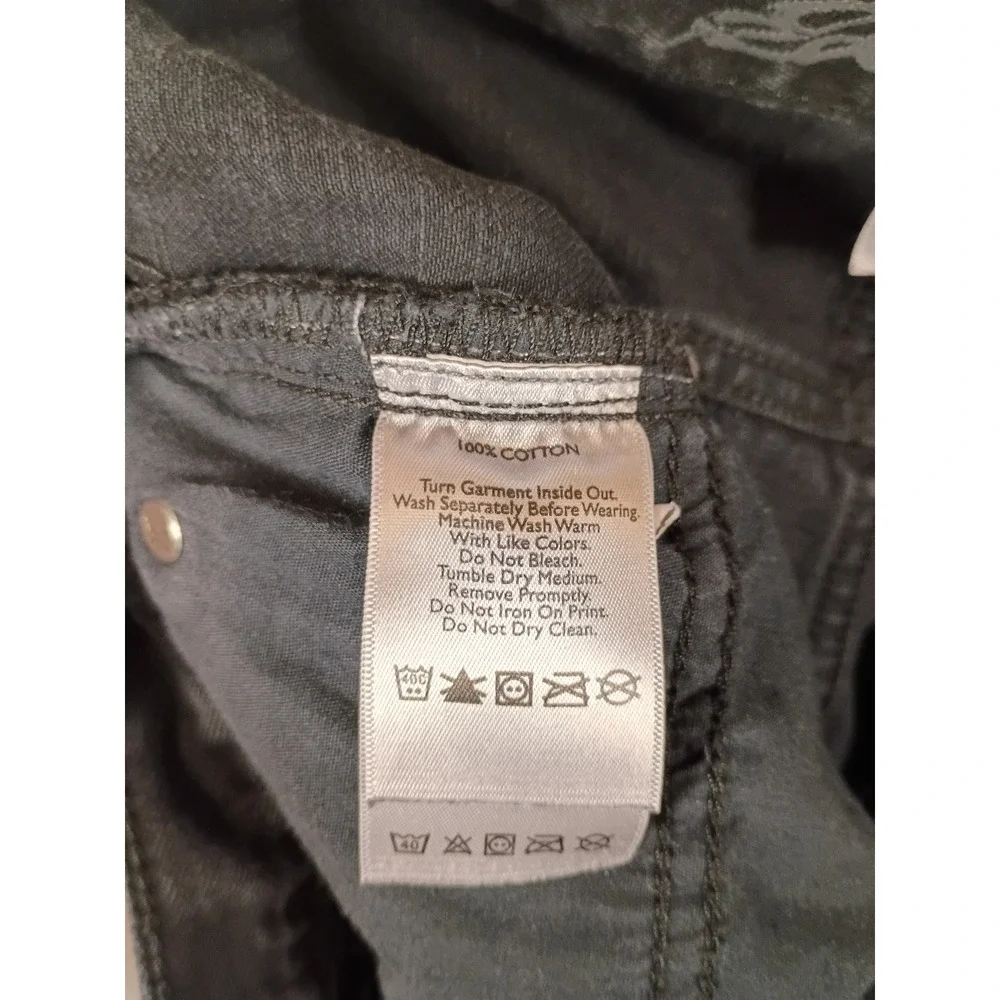 Rugged Gorpcore Eddie Bauer Mens 35x32 Charcoal Black Straight Leg Cotton Jeans