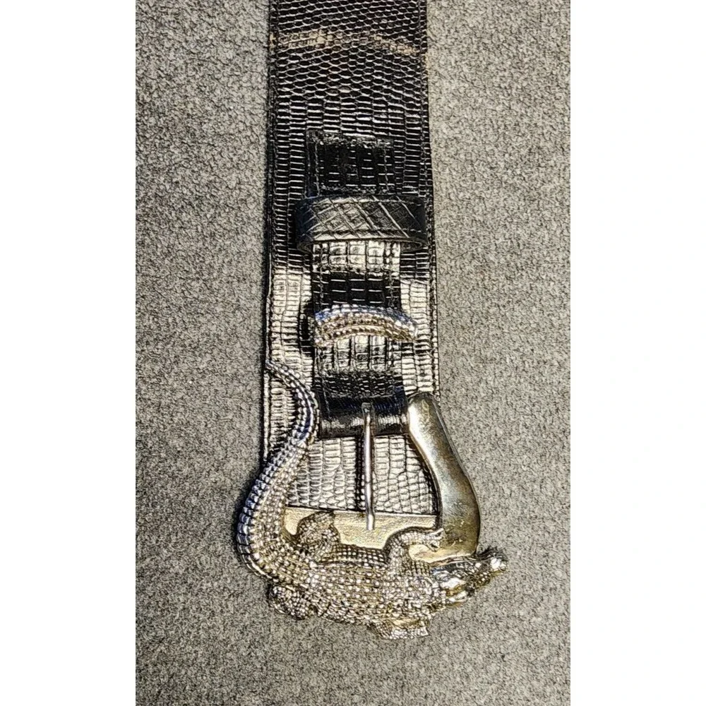 Vintage Ravid Artistic‎ Leather Crocodile Buckle and Foot Size 30 RARE!!