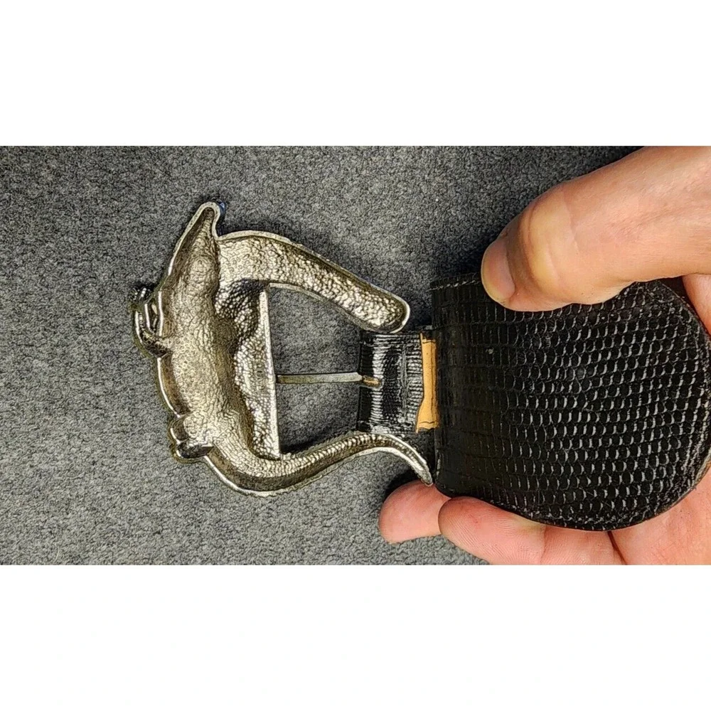 Vintage Ravid Artistic‎ Leather Crocodile Buckle and Foot Size 30 RARE!!