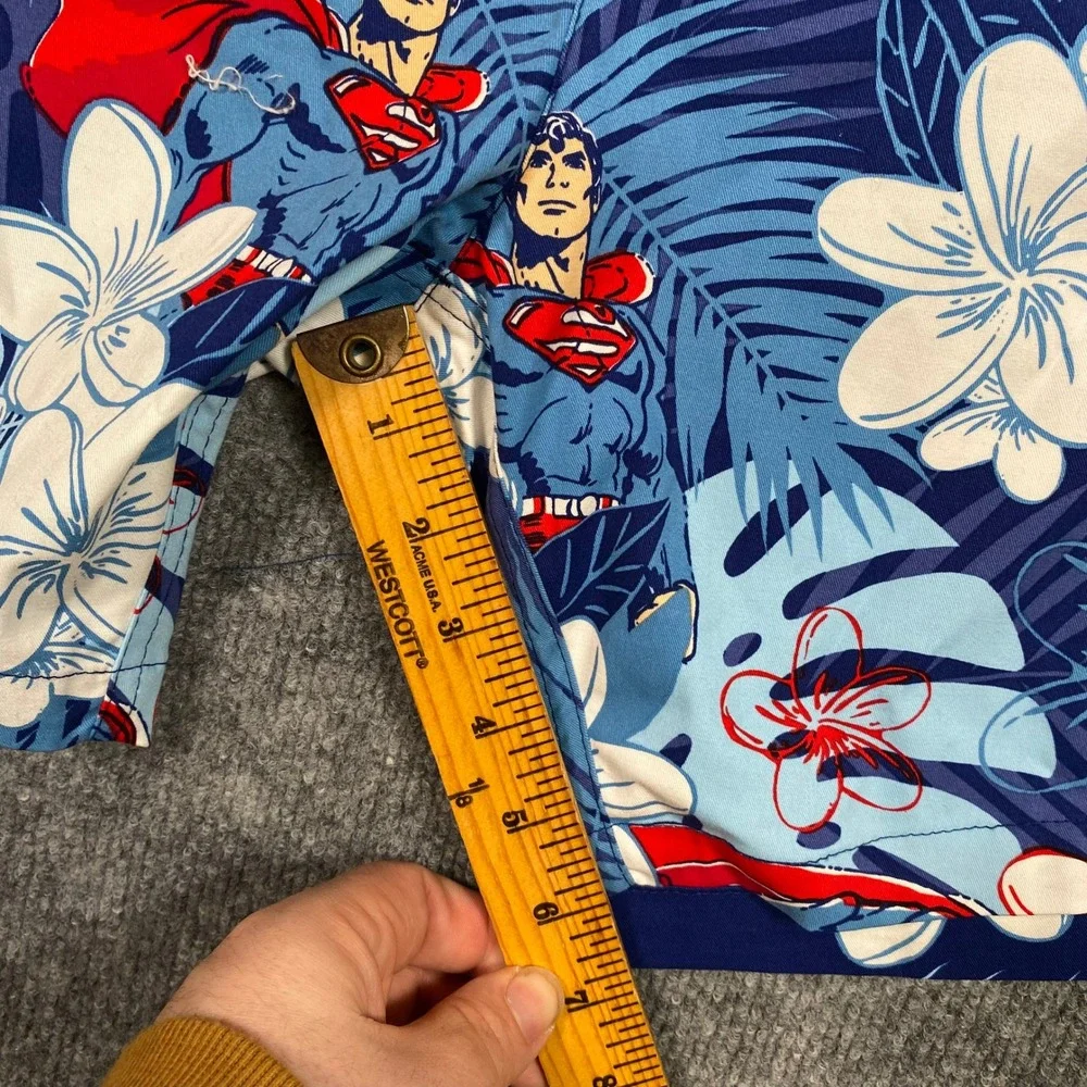 DC Comics blue spandex shorts