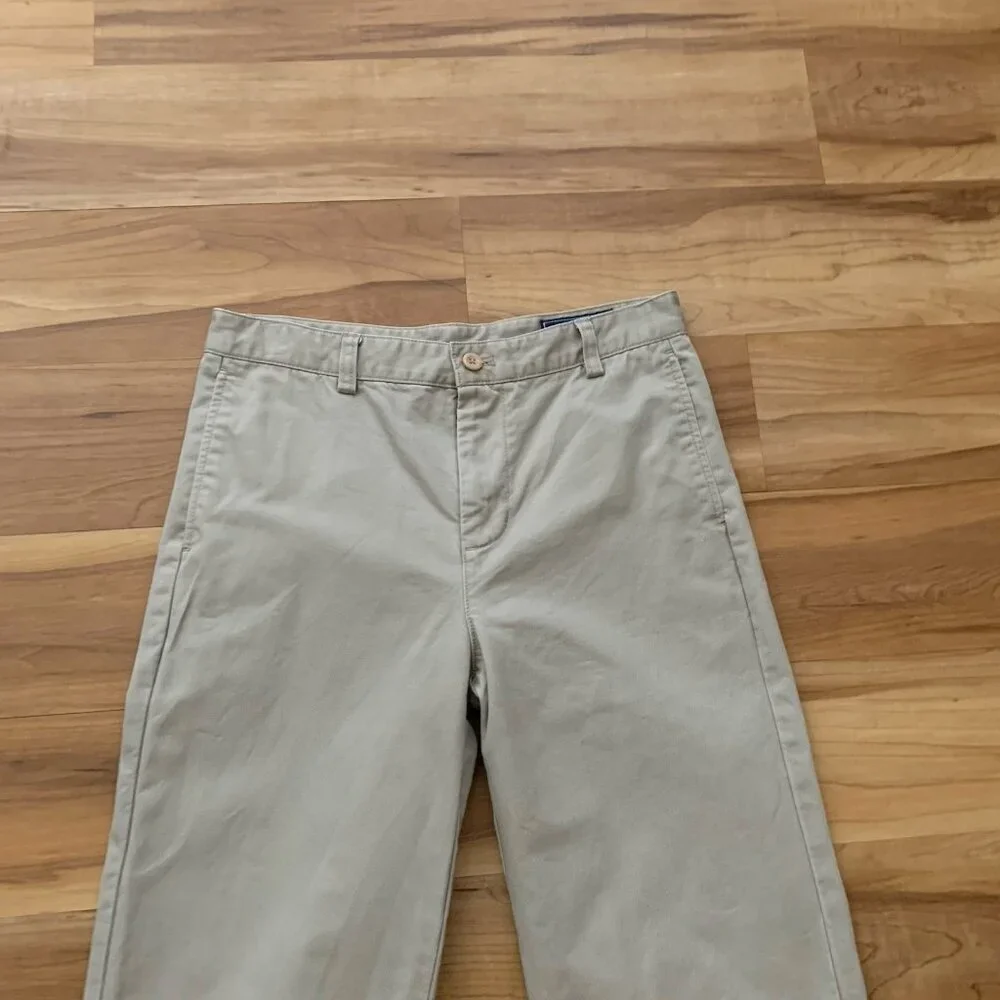 Vineyard Vines Khaki Pants Girls Size 16 School Uniform Beige Straight Leg