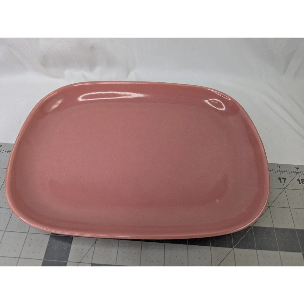 Bauer Los Angeles Ceramic Pink Platter Tray‎ 12 Inch READ
