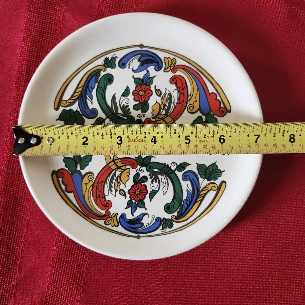 Vintage Figgjo MANGE TAKK Norwegian Rosemaling Folk Art 7” Plate - 1967 to 1972