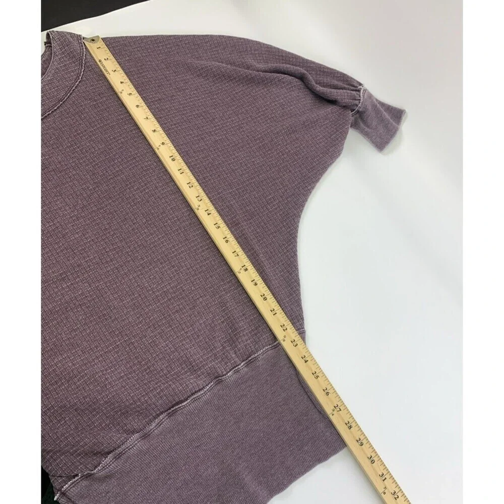 Free People Willow Thermal Top Decadent Purple OB872331 Dolman Sleeves Womens XS