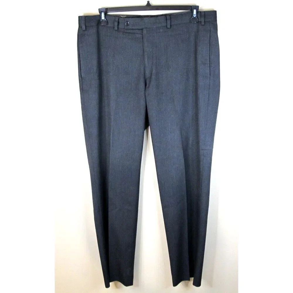 Lauren Ralph Lauren‎ Flat Front Gray Dress Pants Slacks Men's Size 38 x 32