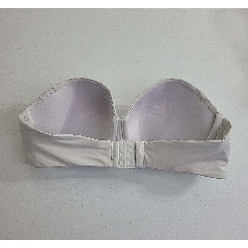 Ambrielle White‎ Natural Shaping Strapless Full Coverage Underwire Bra Size 38D