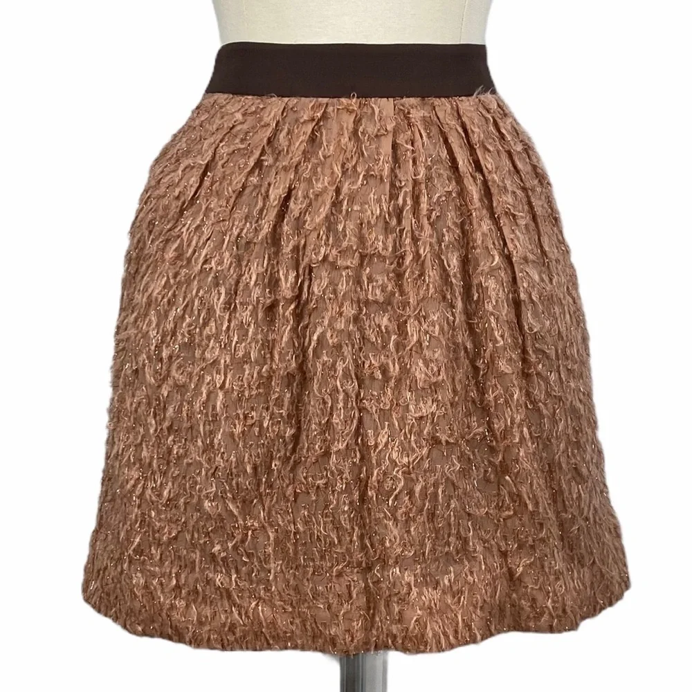 J. CREW COLLECTION Textured Rose Gold Skirt Size 4 New