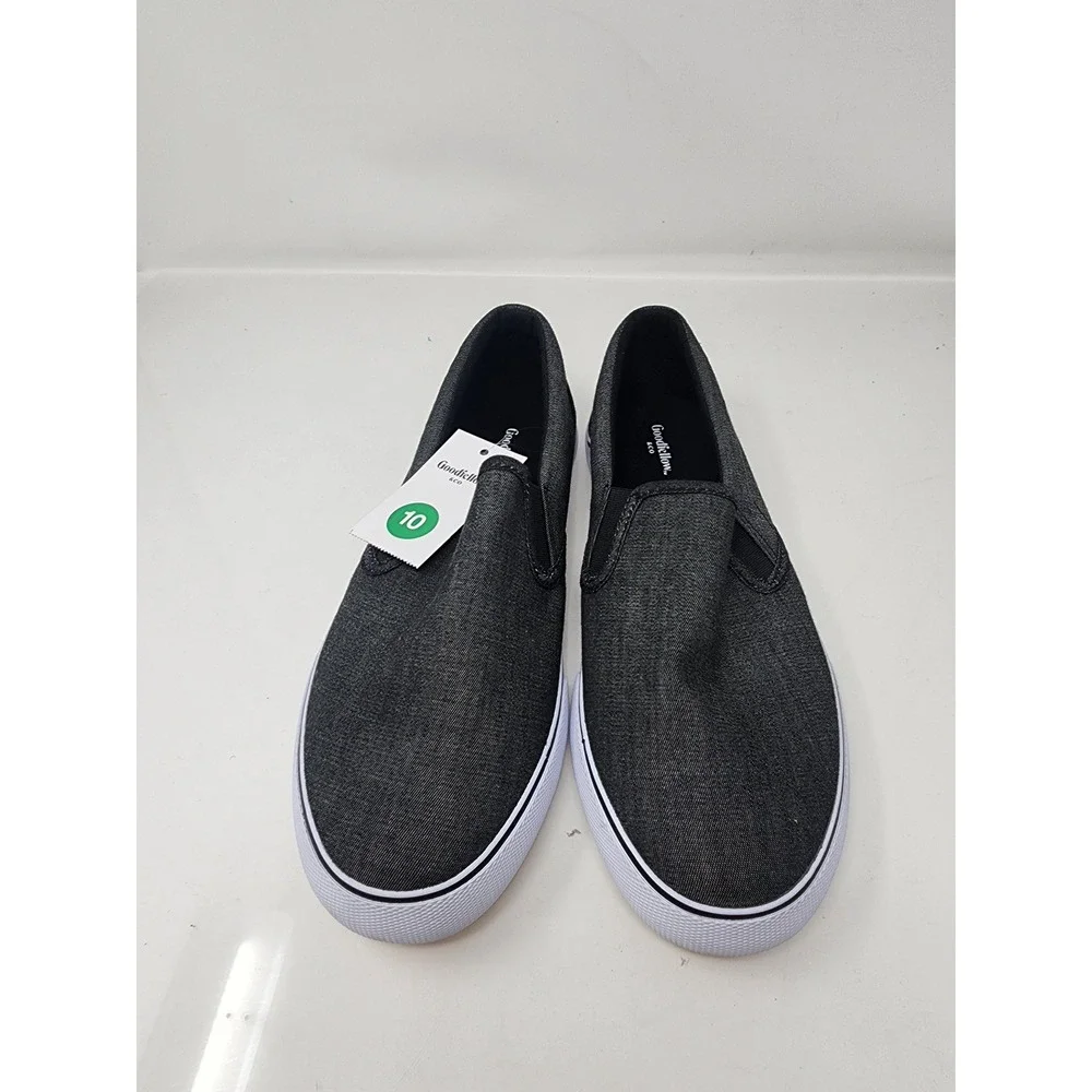 Goodfellow & Co Mens Phillip Slip On Shoes Gray Canvas Casual Size 10