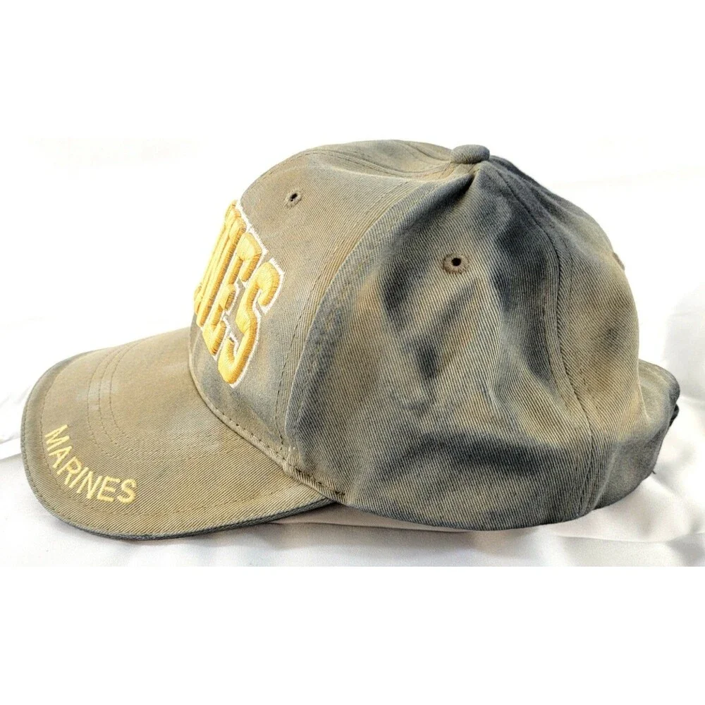 US Marines Cap Devil Dog Hat Hook And Loop Military Embroidered USMC